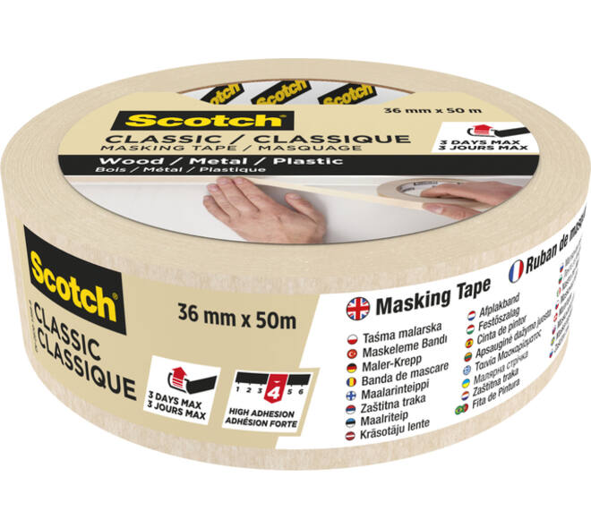 Afplaktape Scotch Classic 36mmx50m beige