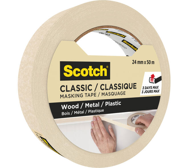 Afplaktape Scotch Classic 24mmx50m beige