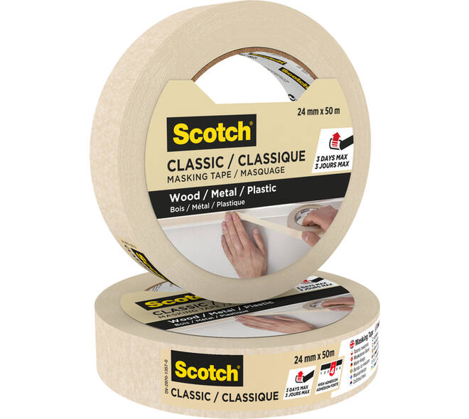 Afplaktape Scotch Classic 24mmx50m beige