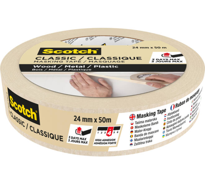 Afplaktape Scotch Classic 24mmx50m beige