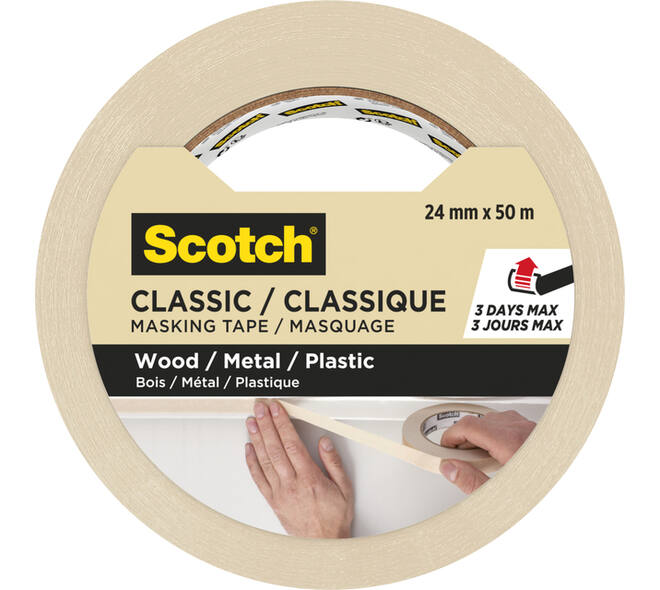 Afplaktape Scotch Classic 24mmx50m beige