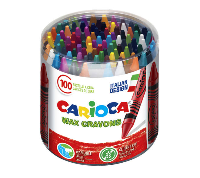 Waskrijt Carioca Maxi pot á 100 stuks assorti