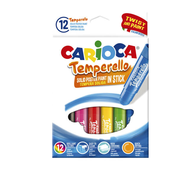 Plakkaatverf Carioca Temperello 12 stuks