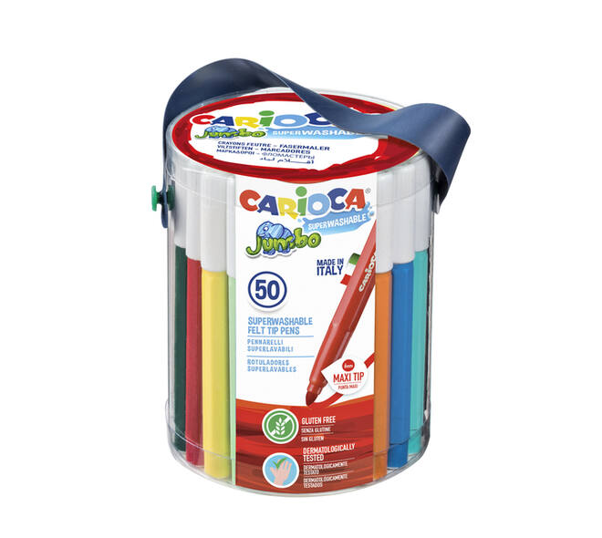 Viltstift Carioca Jumbo maxi assorti set à 50 stuks