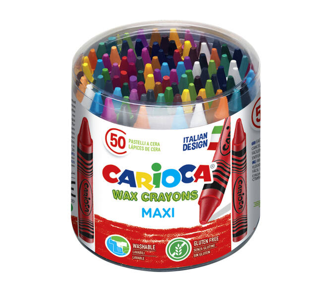 Waskrijt Carioca Maxi pot á 50 stuks assorti