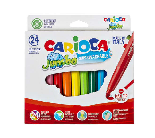 Viltstifte Carioca Jumbo maxi assorti set à 24 stuks
