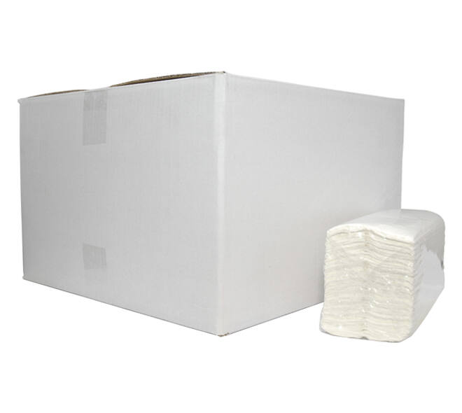 Handdoek Cleaninq H3 c-vouw 2-laags 250x310mm 16x152 vel wit
