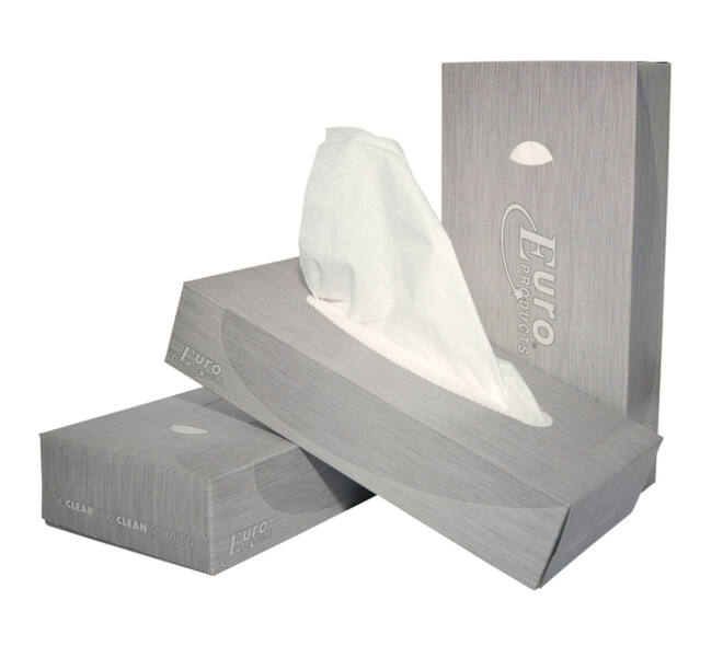 Facial tissues Euro Products 2-laags 100 vel wit 140040