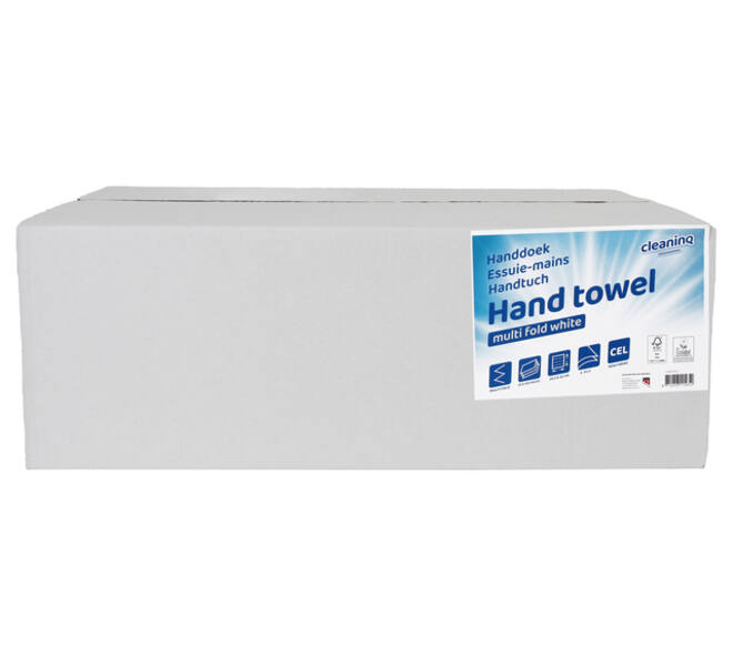 Handdoek Cleaninq H2 i-vouw 2-laags 203x320mm 25x120 vel wit