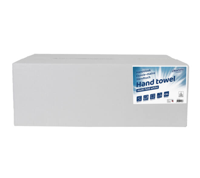 Handdoek Cleaninq H2 i-vouw 2-laags 206x240mm 25x150 vel wit