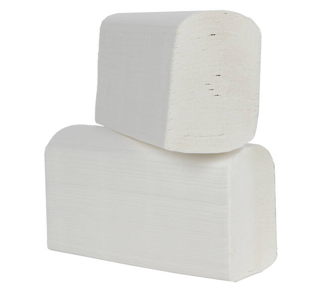 Handdoek Cleaninq H2 i-vouw 2-laags 206x240mm 25x150 vel wit
