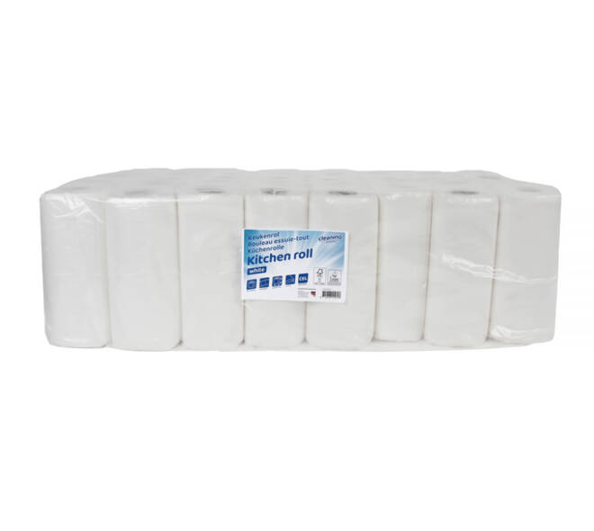 Keukenrol Cleaninq 2-laags 50 vel wit