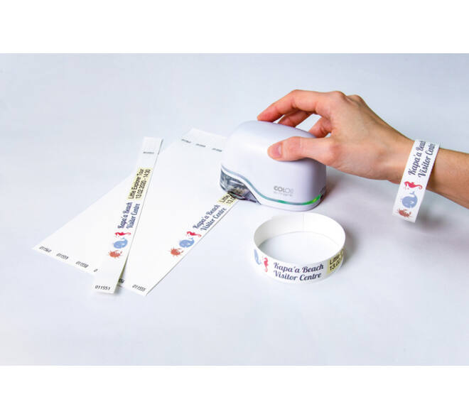 Polsband Colop E-mark 250x19mm 100 stuks wit