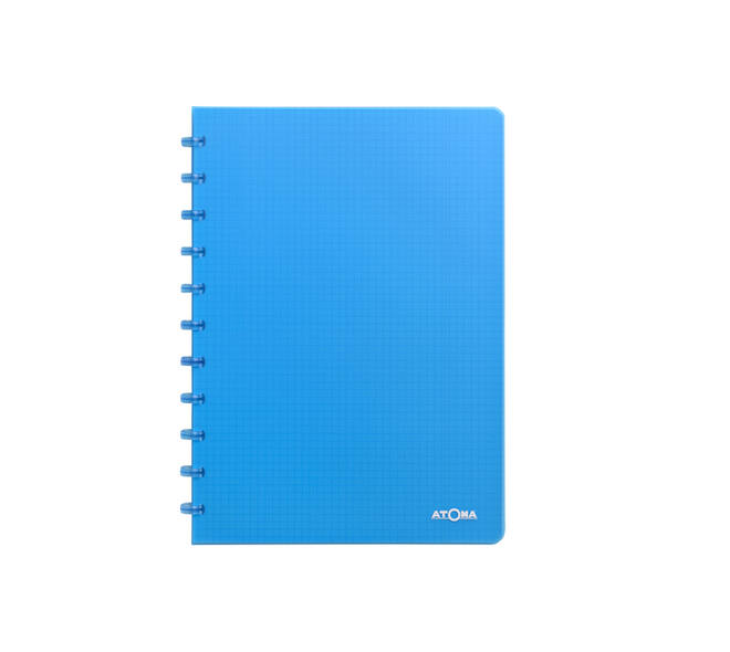Schrift Atoma A4 ruit 5x5mm 144blz 90gr PP transparant assorti