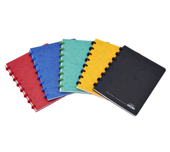Schrift Atoma A5 lijn 144blz 90gr karton assorti