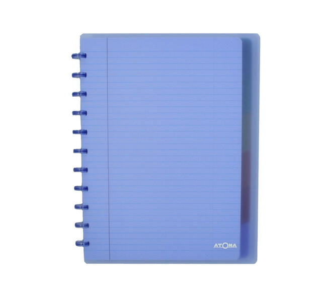 Schrift Atoma A4+ lijn 120blz 90gr PP transparant assorti