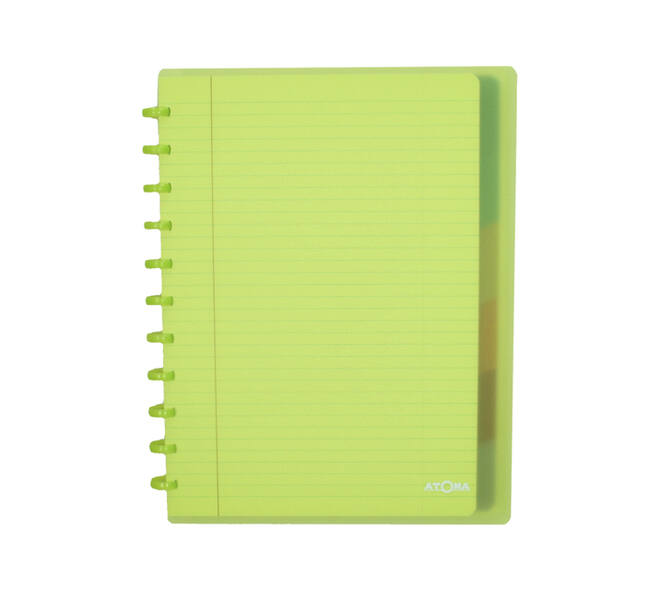 Schrift Atoma A4+ lijn 120blz 90gr PP transparant assorti