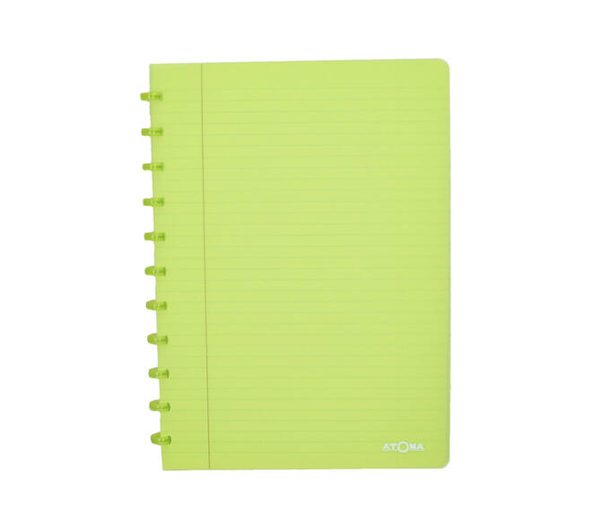 Schrift Atoma A4 blanco 144blz 90gr PP transparant assorti