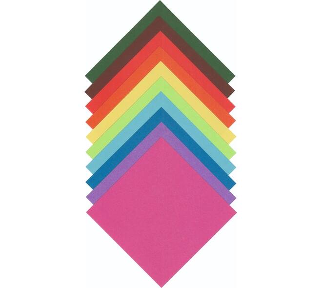 Origami papier Folia 70gr 20x20cm 100 vel assorti kleuren