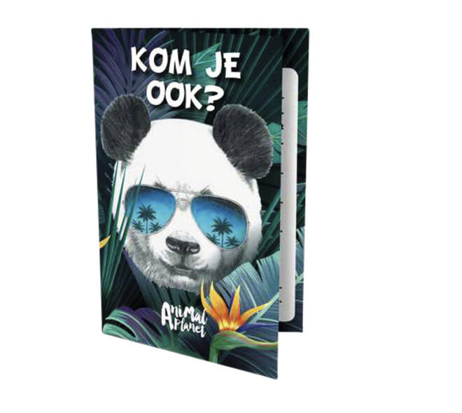 Uitnodigingen Panda 13.5x9cm