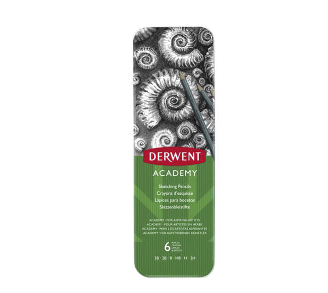Schetspotloden Derwent Academy blik à 6 stuks