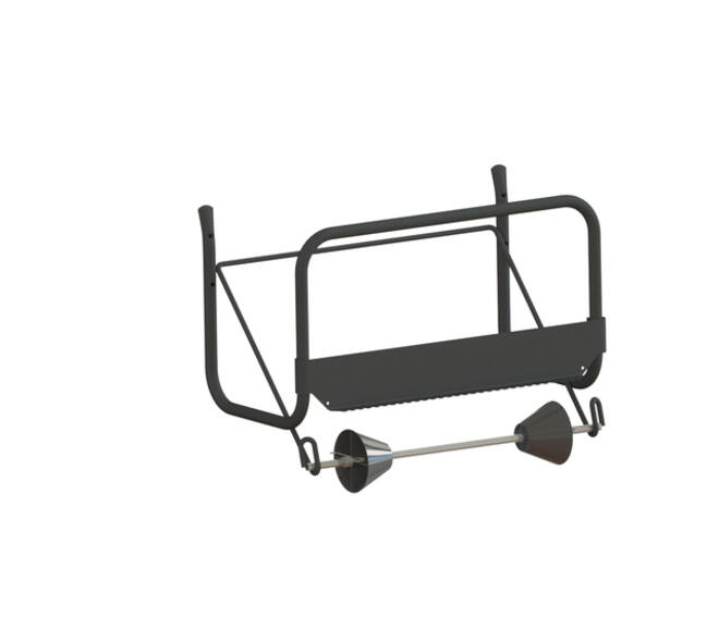 Poetspapierdispenser Euro Products M1 muurstandaard zwart 438304