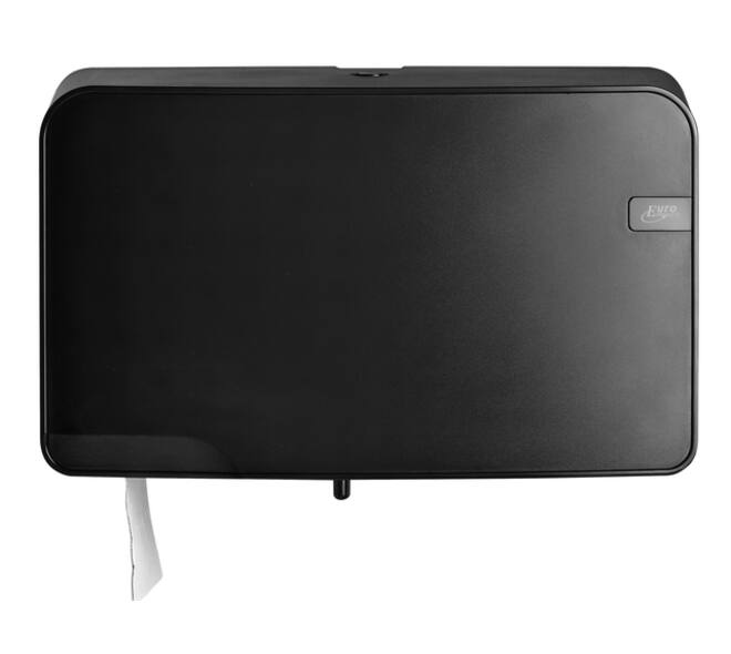 Toiletpapierdispenser Quartzline Q5 jumbo klein duo zwart 441057