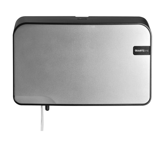 Toiletpapierdispenser Quartzline Q2 klein duo zilver 441092