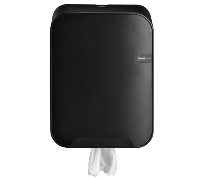 Poetspapierdispenser Quartzline Q16 medium zwart 441154
