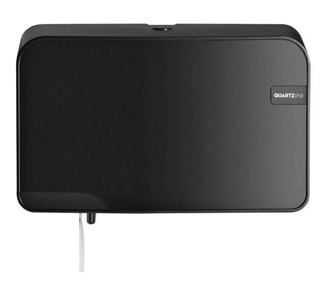 Toiletpapierdispenser Quartzline Q2 klein duo zwart 441052