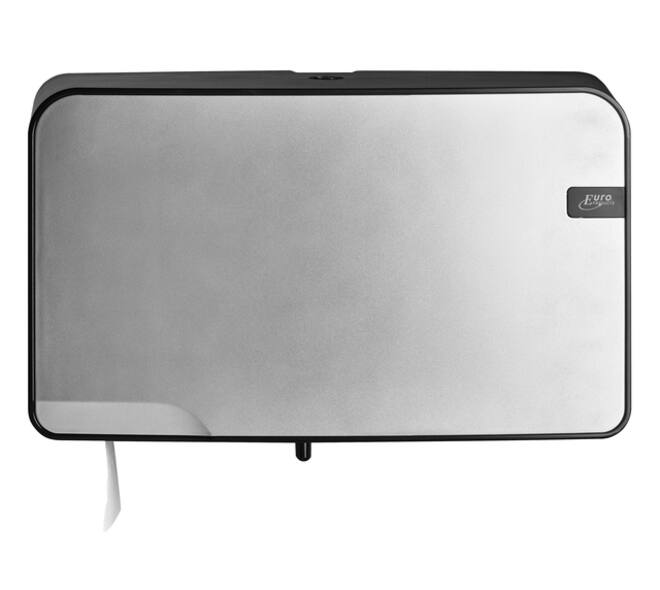 Toiletpapierdispenser Quartzline Q5 jumbo klein duo zilver 441097