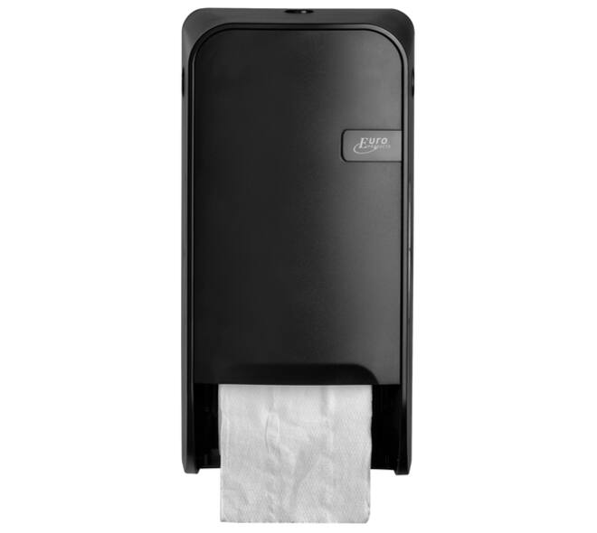 Toiletpapierdispenser Quartzline Q1 systeemrol duo zwart 441051