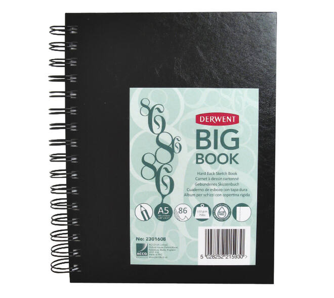 Schetsboek Derwent Big Book A5 harde kaft