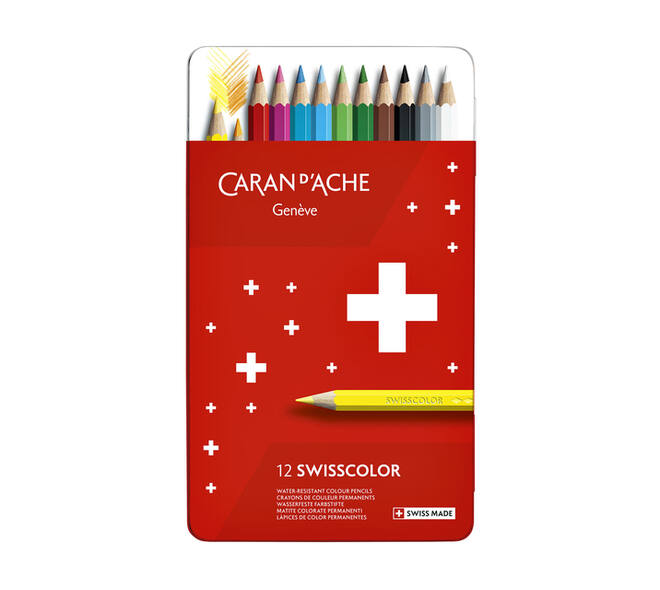 Kleurpotloden Caran d'Ache Swisscolor 12 stuks assorti