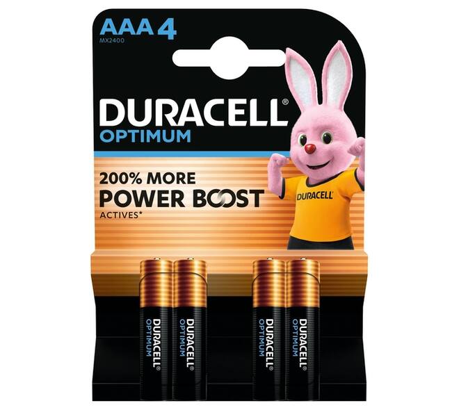 Batterij Duracell Optimum 4x AAA