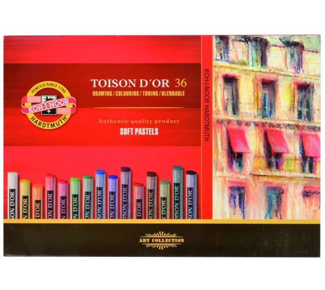 Pastelkrijt Koh-I-Noor Toison 8515 rond 36 stuks assorti