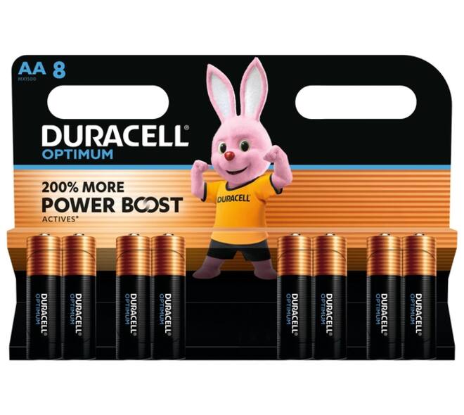 Batterij Duracell Optimum 8x AA