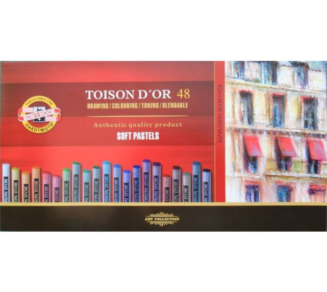 Pastelkrijt Koh-I-Noor Toison 8516 rond 48 stuks assorti