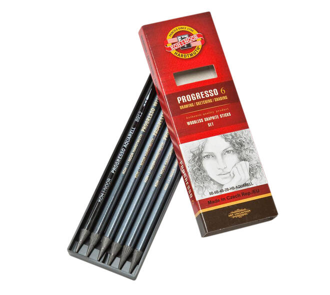 Grafietstift  Koh-I-Noor progresso 8915 HB 8B + aqua