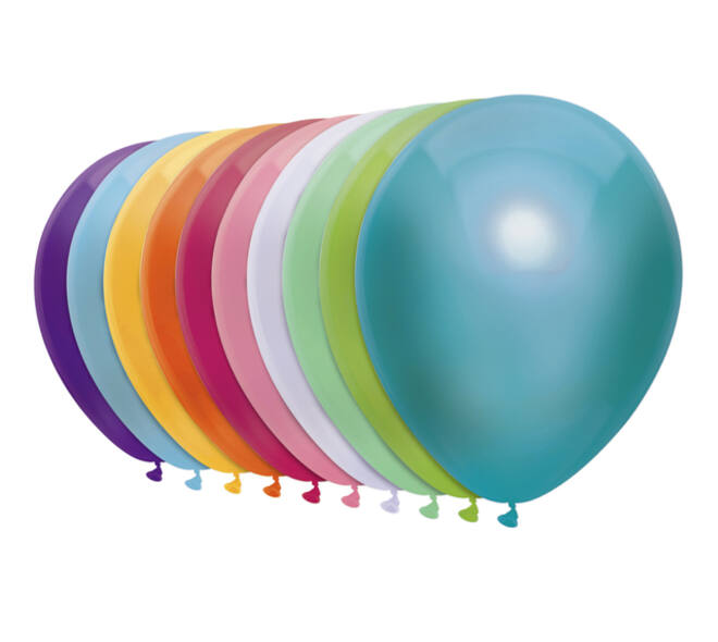 Ballon Haza uni 30cm 50 stuks metallic assorti