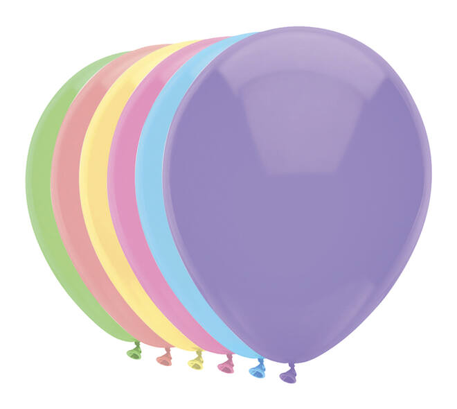 Ballon Haza uni 30cm 100 stuks pastel assorti