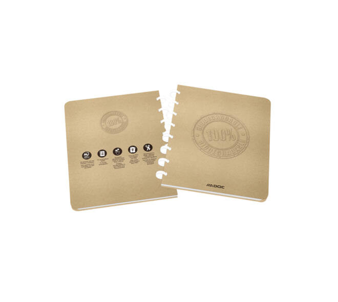 Schrift Adoc BIO A5 ruit 4x8mm 144 pagina's 90gr kraft