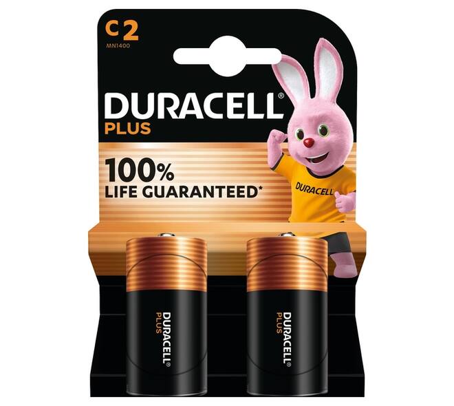 Batterij Duracell Plus 2x C