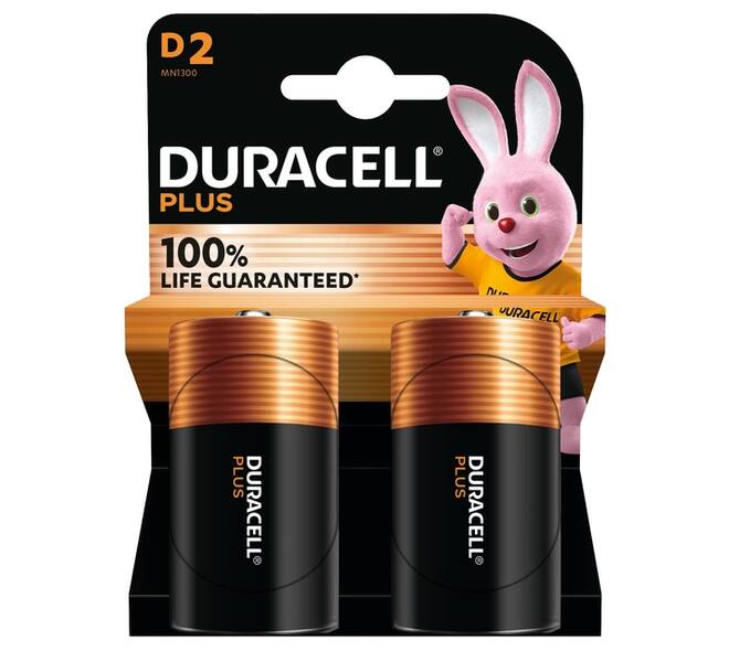 Batterij Duracell Plus 2x D