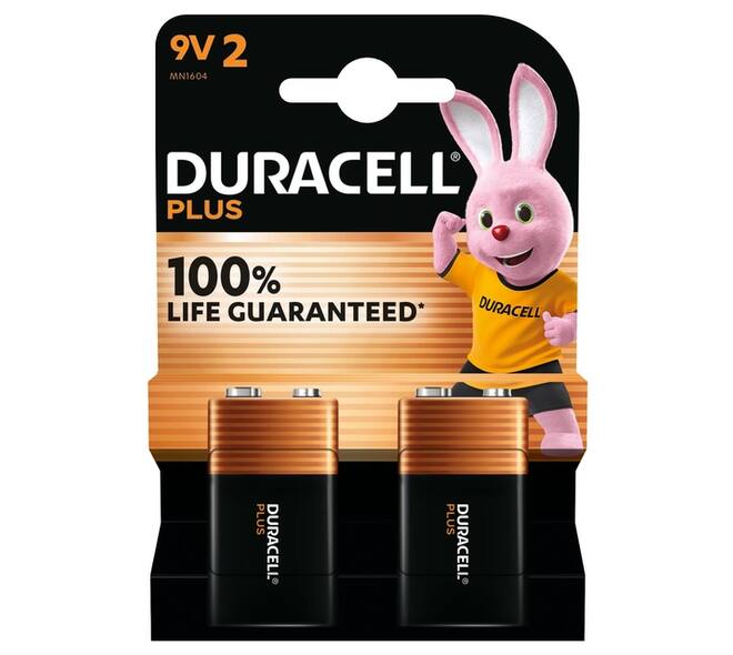 Batterij Duracell Plus 2x 9Volt