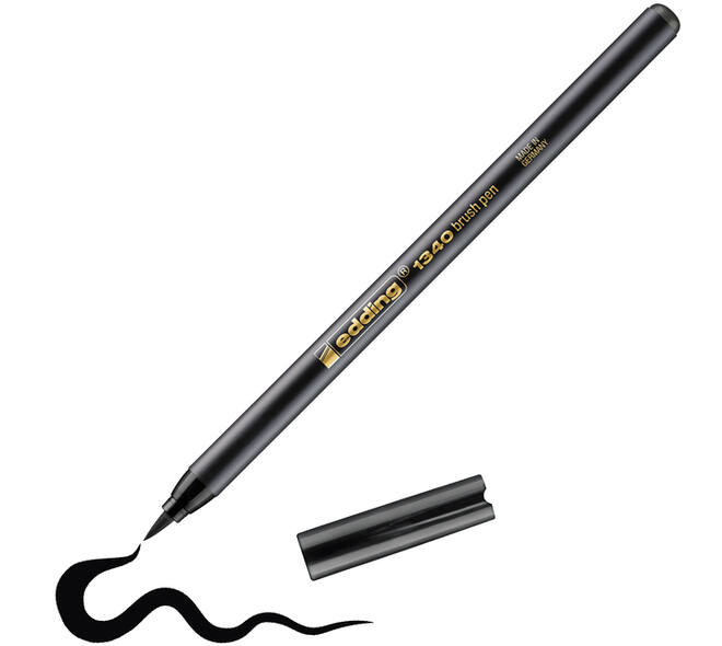 Brushpen edding 1340 zwart