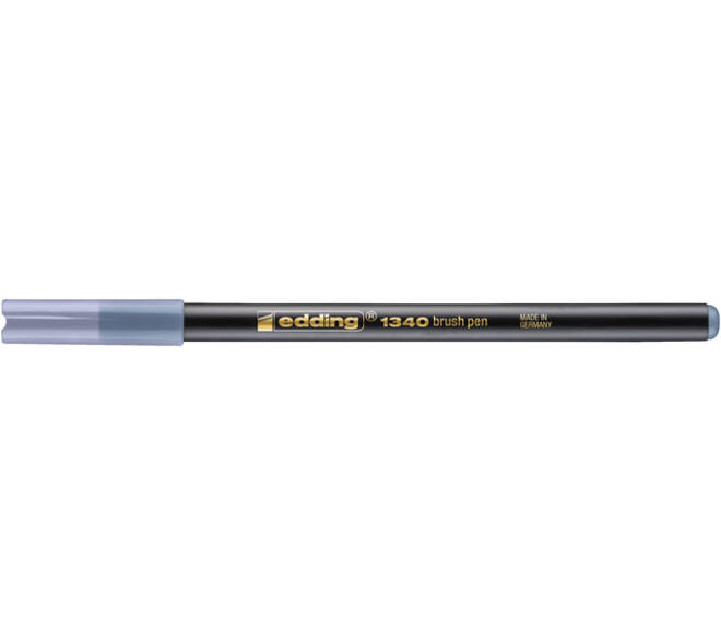 Brushpen edding 1340 zilvergrijs