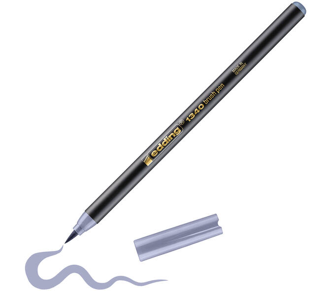 Brushpen edding 1340 zilvergrijs