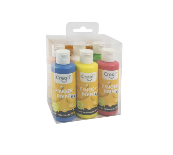 Vingerverf Creall Happy Ingredients 6 kleuren à 80ml