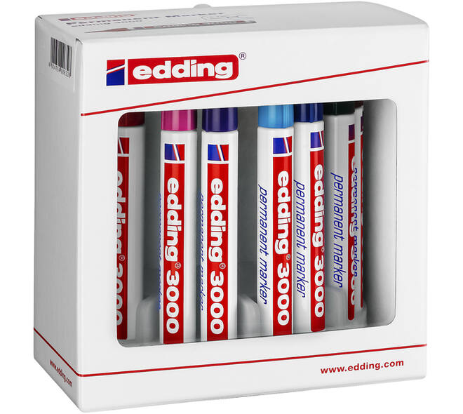 Viltstift edding 3000 rond 1.5-3mm assorti set à 10 stuks